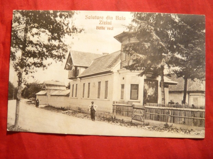 Ilustrata Baile reci Zizin judet Brasov -autor H.Lang cca.1920