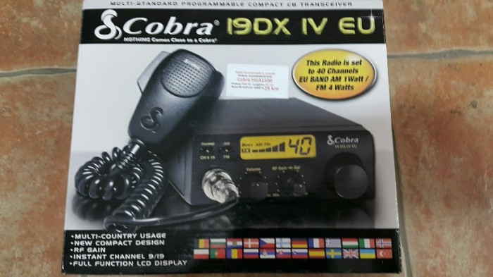 Statie radio (CB) emisie-receptie Cobra I9DX IV EU cu antena inclusa