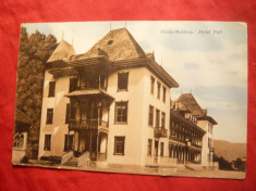 Ilustrata Slanic Moldova - Hotel Puff 1912 - Ed.Depozit Saraga ,circ.Podu Turc foto