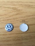 Emblema Cheie Volkswagen VW Albastru 14mm Aluminiu Logo Volan
