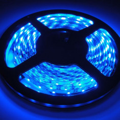 Banda LED albastru SMD 3528 60 LED / 5m izolatie apa autoadeziva auto mobila foto