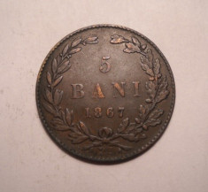 5 bani 1867 Watt foto