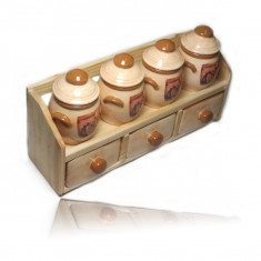 Set recipiente condimente ceramica foto