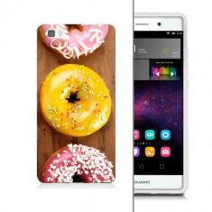 Husa Huawei Ascend P8 Lite Silicon Gel Tpu Model Donuts Colorate V2 foto