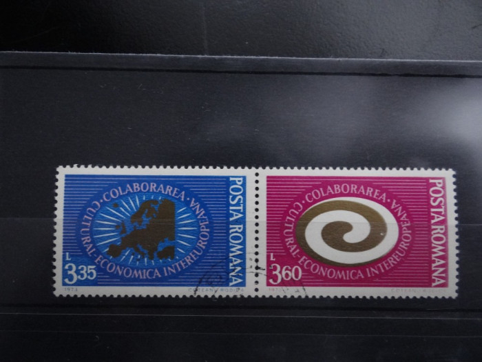 LP822-Colaborarea cultural economica intereuropeana-Serie completa stampila 1973