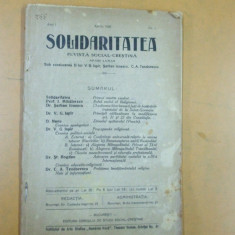 Solidariatatea an I numarul 1 1920 revista social - crestina