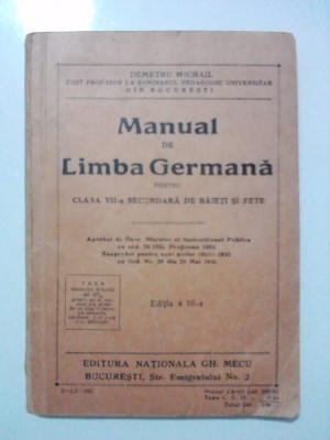 Manual de Limba Germana 1941 / R2P4F foto