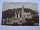 Cumpara ieftin Carte postala necirculata LOURDES - La Basilique et le Cavlaire, anii 1920