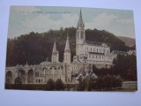 Cumpara ieftin Carte postala necirculata LOURDES - La Basilique et le Cavlaire, anii 1920, Franta, Printata