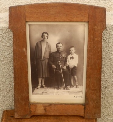 Fotografie ofiter roman cu familia perioada primul razboi foto