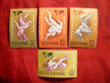 Serie -Campionate Mondiale Lupte 1966 Romania , 4 val., Nestampilat