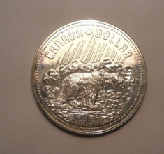 Canada 1 Dollar 1980 UNC Argint foto