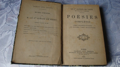 Alfred de Vigny - Poesies completes - 1896 foto