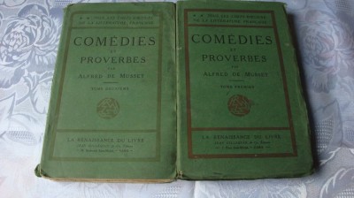 Alfred de Musset - Comedies et Proverbes - 2 volume - in franceza - interbelica foto