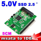Adaptor convertor SSD mSATA la IDE 44 pini 5V pentru laptop
