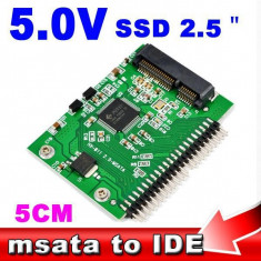 Adaptor convertor SSD mSATA la IDE 44 pini 5V pentru laptop