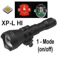 Lanterna de vanatoare cu focalizare reglabila cu Led CREE XP-L HI - 1 Mod -Set foto