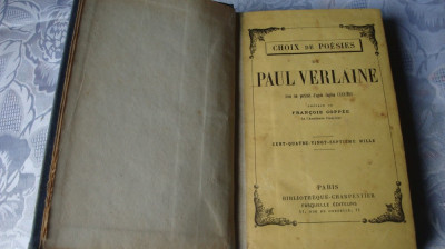 Choix de Poesies de Paul Verlaine - in franceza - interbelica foto
