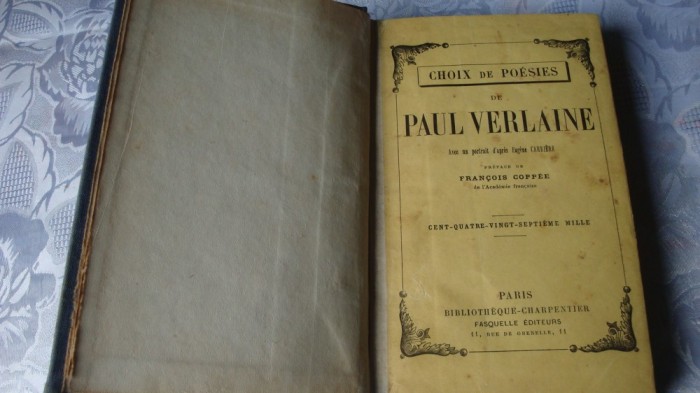 Choix de Poesies de Paul Verlaine - in franceza - interbelica