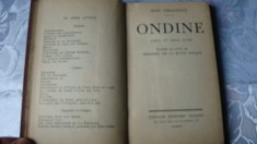 Jean Giraudoux - Ondine - piesa in 3 acte - in franceza - 1939 foto