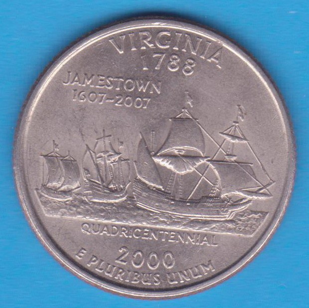 (M425) MONEDA SUA - QUARTER DOLLAR 2000, LIT. P - VIRGINIA