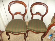 Set de 2 superbe scaune Rococo antice perioada anilor 1900 foto