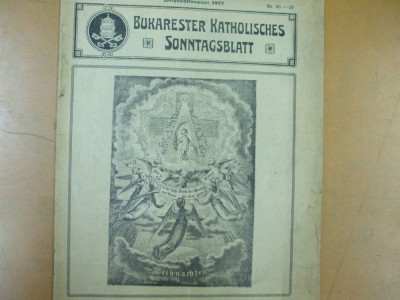 Bucuresti foaia catolica de duminica Craciun 1927 Bukarester Katholisches Blatt foto