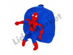 Rucsac cu papusa Spiderman pentru copii foto