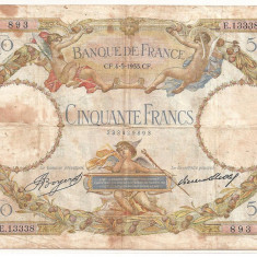 FRANTA 50 FRANCS FRANCI MERSON 4-5-1933 F