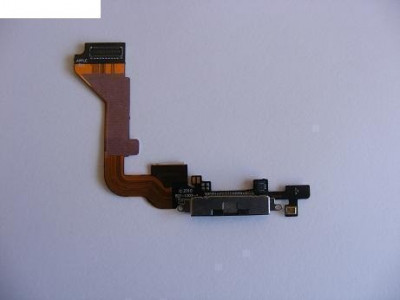 Banda Flex iPhone 4G (Conector Incarcare) Negru Orig China foto