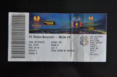 Bilet Fotbal Steaua Bucuresti -Molde foto