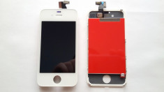 Display LCD cu Touchscreen Retina Complet Apple iPhone 4 4G White Alb - ORIGINAL foto