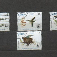 CUBA 1992 – PASARI WWF, serie stampilata, T19