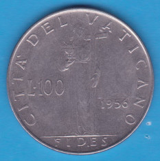 (M521) MONEDA VATICAN - 100 LIRE 1956 foto