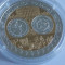 Moneda argint suflata cu aur in capsula -UNC Republica Italiana -2003