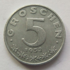 Moneda 5 Groschen - AUSTRIA, anul 1953 *cod 333 Zinc! foto