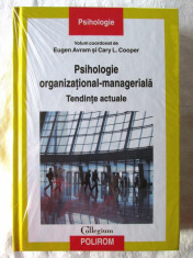 &amp;quot;Psihologie organizational-manageriala. Tendinte actuale&amp;quot;, 2008. Noua, in tipla foto