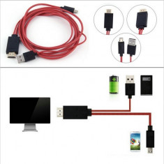 Cablu MHL Micro USB la HDMI HDTV pt Samsung Galaxy S3 S4 S5 S6 Note 1-4 foto