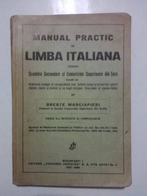 Manual practic de Limba Italiana 1932 / R5P4S foto