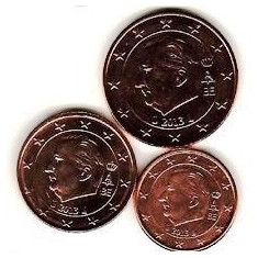 BELGIA 2013 mini SET monede euro (1c,2c,5c) - UNC