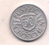 No(3) moneda-AUSTRIA-50 groschen 1947