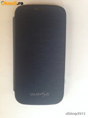 Husa Samsung Galaxy S3 I9300 Flip Cover Blue+folie protectie Cadou !!! foto