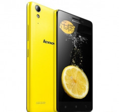 PE COMANDA !!! Lenovo Lemo K3 Smartphone 64bit 4G FDD LTE 5.0 Inch HD OGS 1GB 16GB Android 4.4 Yellow AND White foto