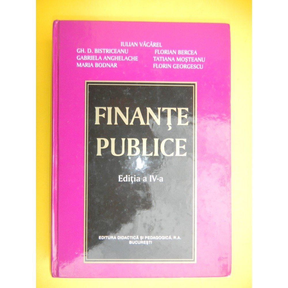 finante publice iulian vacarel 2007