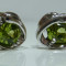 Cercei aur 14k cu peridot si diamante