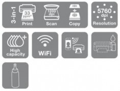 Multifunctional Inkjet Color Epson L355, A4, Wireless foto