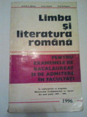 LIMBA SI LITERATURA ROMANA - pentru examenele de bacalaureat si de admitere in facultati - C. BARBOI * S. BOATCA * M. POPESCU ( 258 ) foto