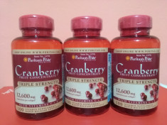 CRANBERRY - extract merisor, CONCENTRATIE MARE - 12600 mg/capsula, 100 capsule, pentru infectii urinare, eradicare Helicobacter Pylori, import SUA! foto