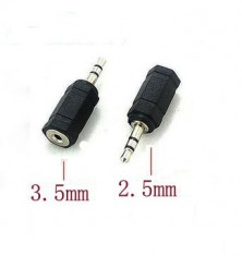 Adaptor jack 3.5mm la 2.5mm pentru telefon iPhone iPod iPad mp3 3.5 mm 2.5 mm Nokia Samsung casti mp3 player foto