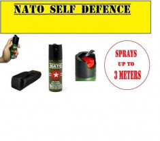 Spray Paralizant. NATO-CS + HUSA Cadou. Spray Autoaparare 60 ML. Made In Germany. Self Defensive American Style NATO SIGILAT foto